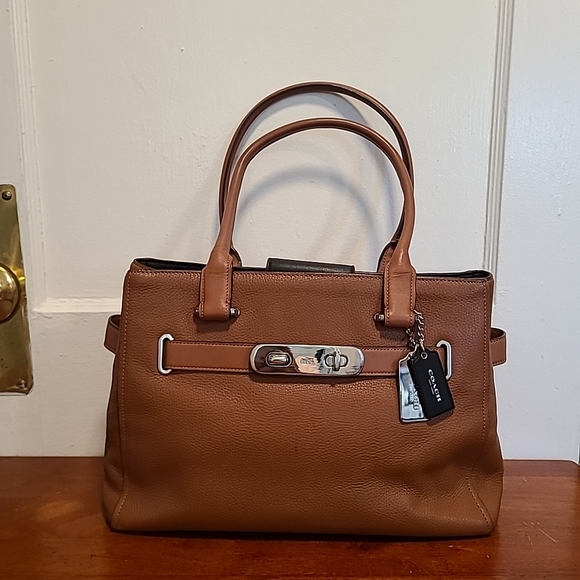 Coach Handbags - Coach Tan Leather Satchel